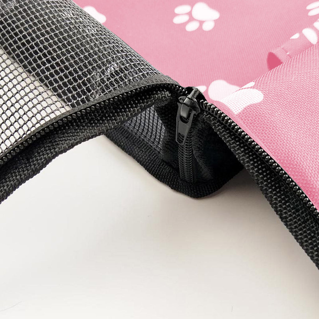 NNEAGS 2X Waterproof Pet Booster Car Seat Breathable Mesh Safety Travel Portable Dog Carrier Bag Pink NNEAGS