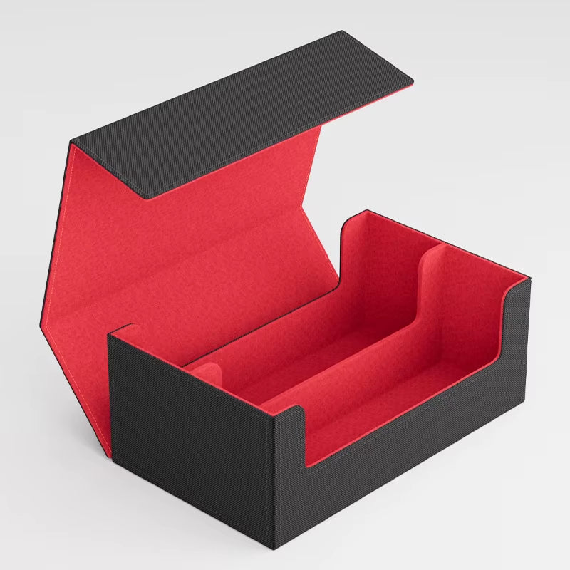 Leather Magnetic Card Holder Storage Box, for Toploaders Storage Box, Can Accommodate around 68 35Pt Magnetic Card Holder