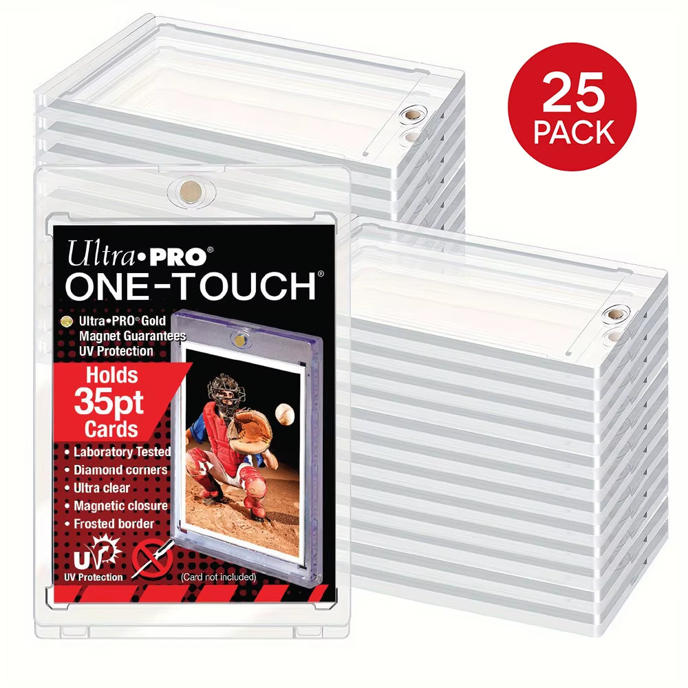 Ultra Pro One Touch Magnetic Standard Card Holder CASE of 25 Fits up to 35 Pt Card Sports Trading Cards Collecting Supplies