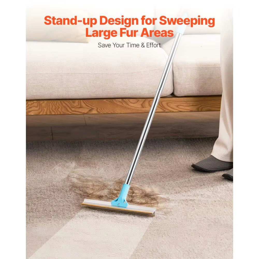 Pet Hair Removal Carpet Rake Adjustable Handle Pet Hair Broom Tool