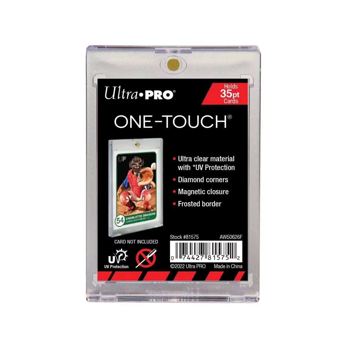 35/130/360PT Ultra Pro'S ONE-TOUCH UV Rookie Black Border Holder Premium Trading Card Storage Cases Magnetic for Standard Card