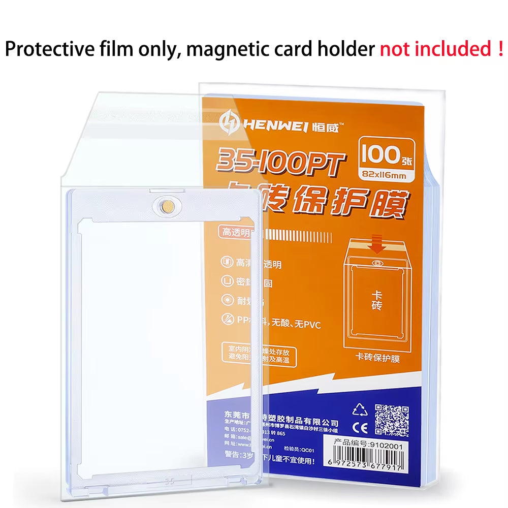 5PCS 35PT Magnetic Card Holder One Touch Card Holder for Trading/Sports Cards Acrylic Card Stands Hard Plastic Cards Display
