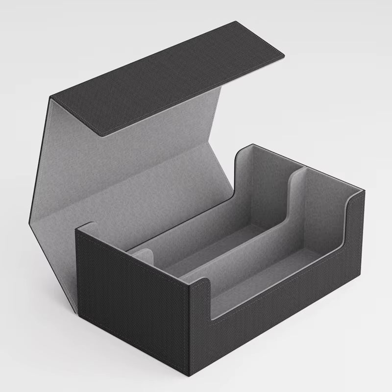 Leather Magnetic Card Holder Storage Box, for Toploaders Storage Box, Can Accommodate around 68 35Pt Magnetic Card Holder