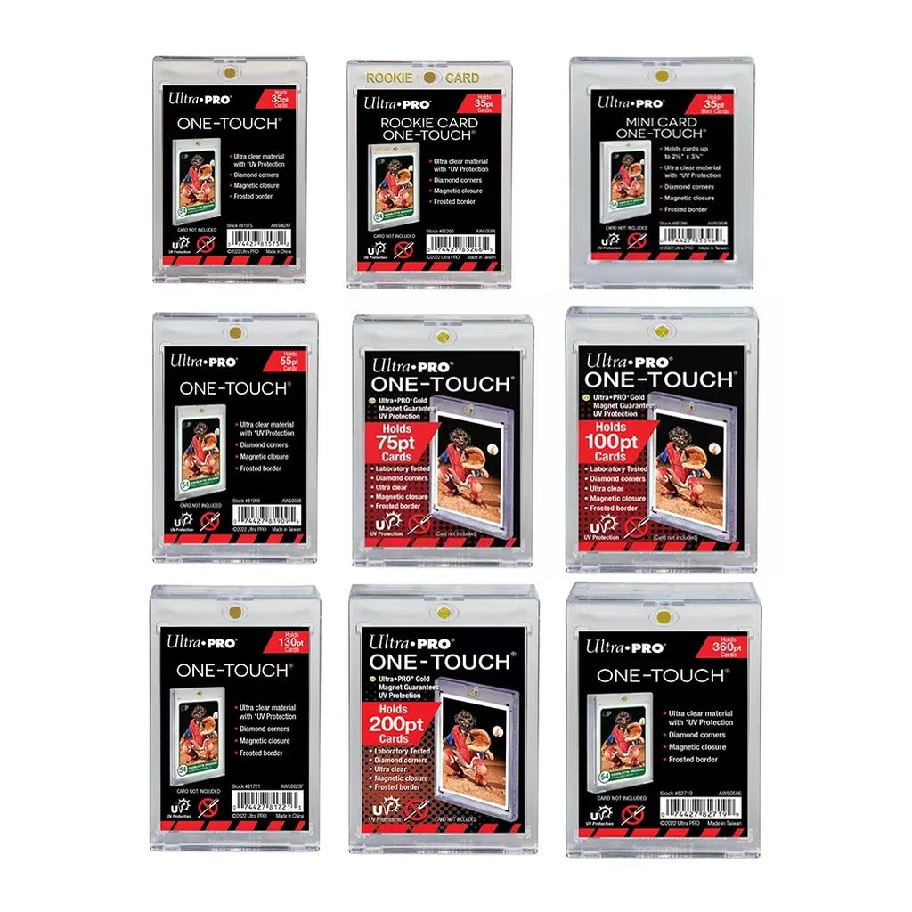 35/130/360PT Ultra Pro'S ONE-TOUCH UV Rookie Black Border Holder Premium Trading Card Storage Cases Magnetic for Standard Card