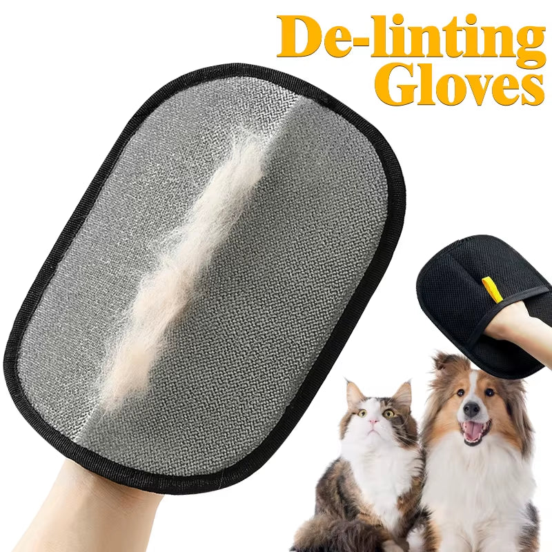 Pet Hair Removal Tool Pet Static Electricity Hair Removal Gloves Reusable Hair Removal Sticky Removes Pet Fur Hair for Carpets