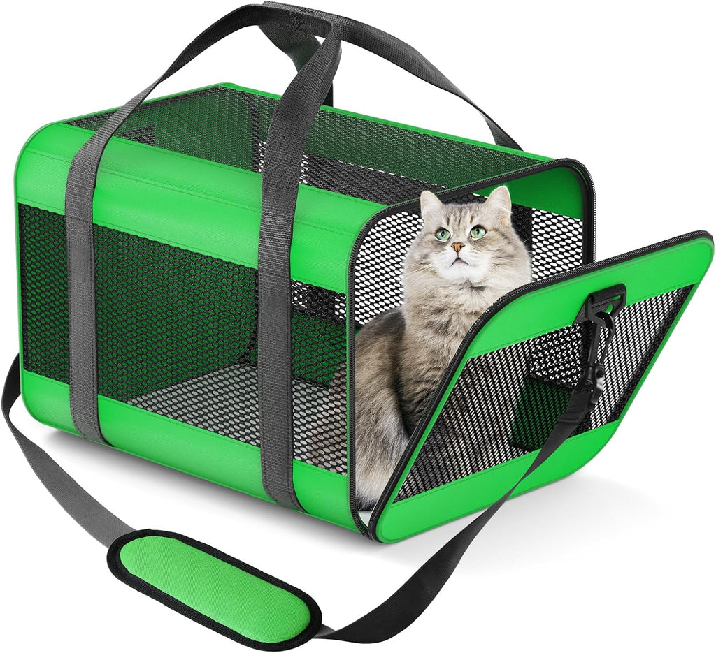 Pet Carrier Airline Approved Pet Carrier Dog Carriers for Small Dogs, Cat Carriers for Medium Cats Small Cat, Small Pet Carrier Small Dog Carrier Airline Approved Cat Pet Travel Carrier-Green