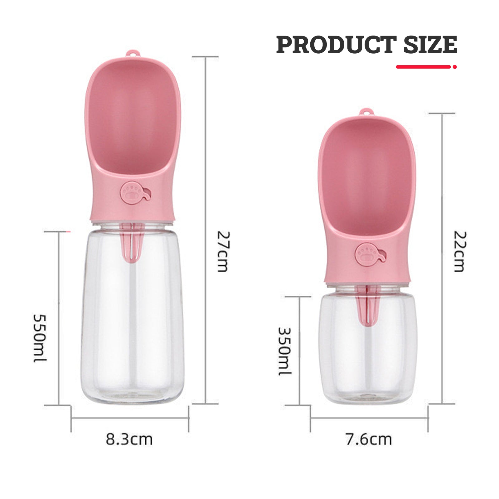 Pet Portable Water Bottle Puppy Dog Cat Cup Drinking Travel Outdoor Feeder Oz