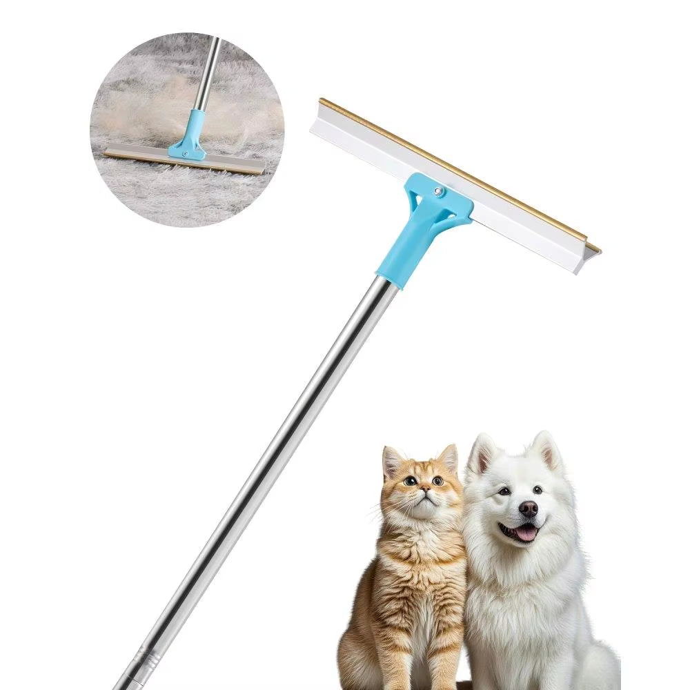 Pet Hair Removal Carpet Rake Adjustable Handle Pet Hair Broom Tool