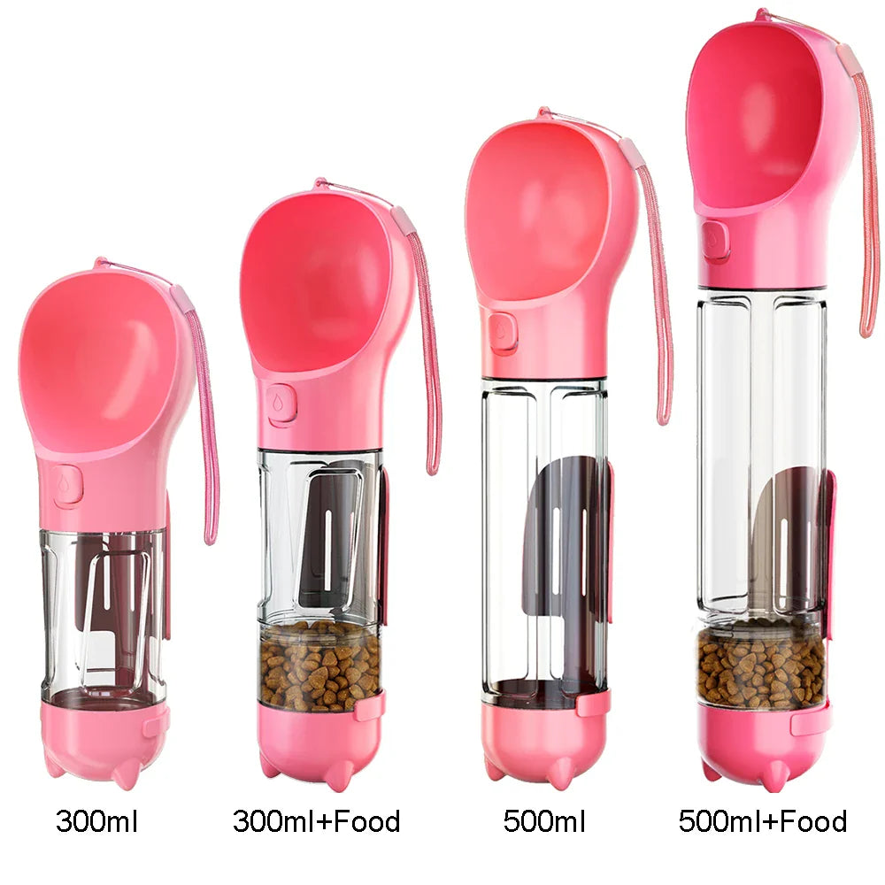 Portable Multifunctional Dog Water Bottle with Poop Dispenser