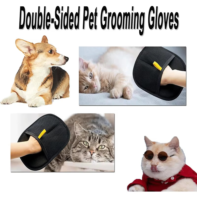 Pet Hair Removal Tool Pet Static Electricity Hair Removal Gloves Reusable Hair Removal Sticky Removes Pet Fur Hair for Carpets
