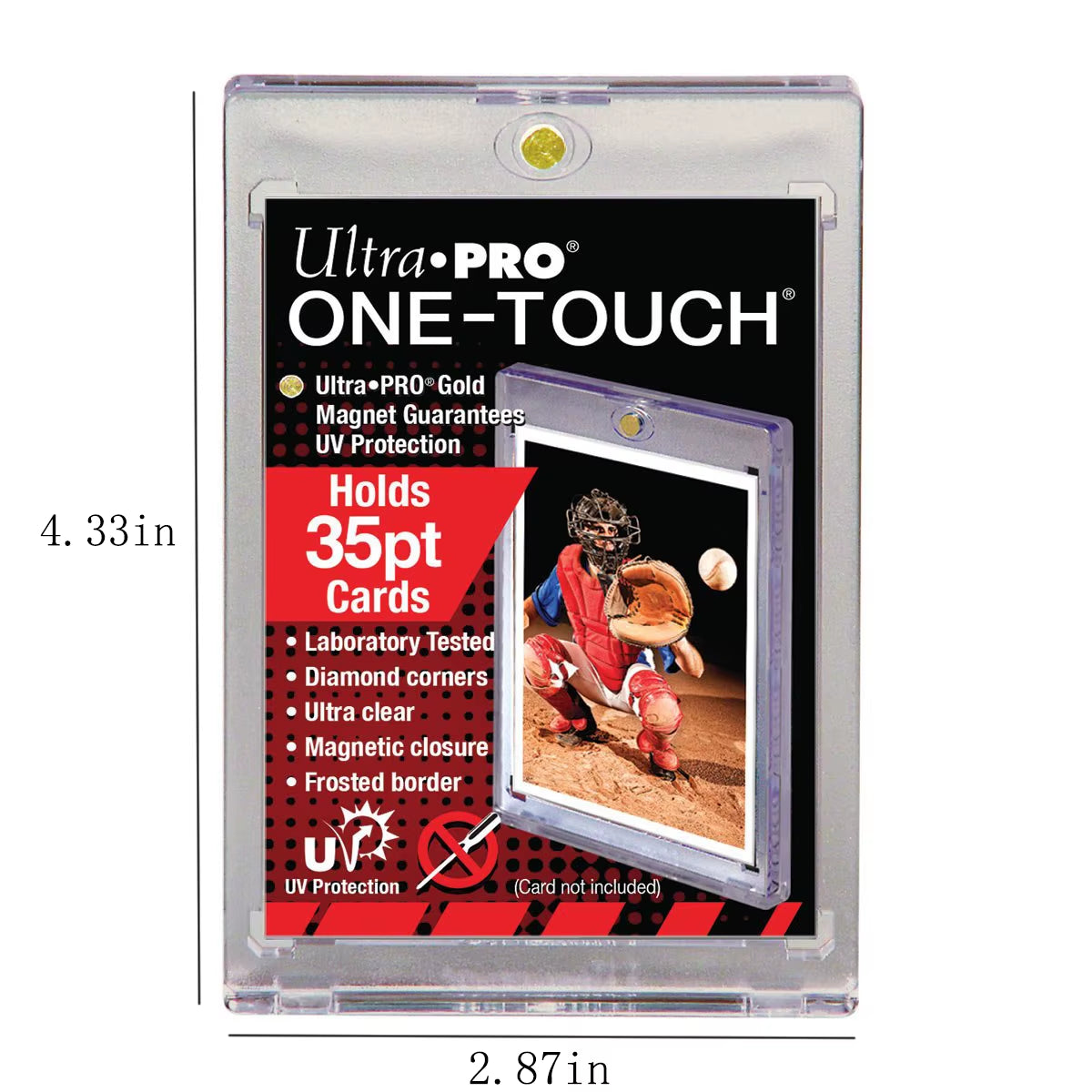 Ultra Pro One Touch Magnetic Standard Card Holder CASE of 25 Fits up to 35 Pt Card Sports Trading Cards Collecting Supplies