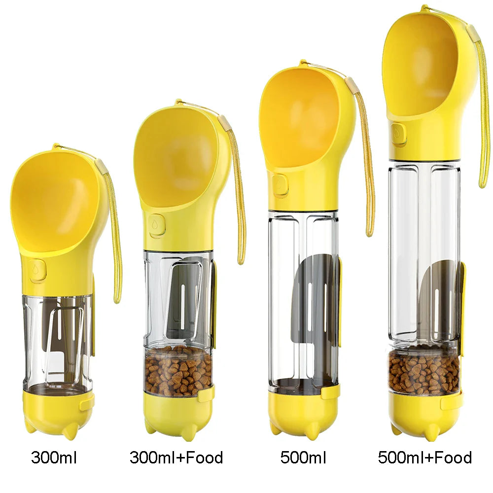 Portable Multifunctional Dog Water Bottle with Poop Dispenser