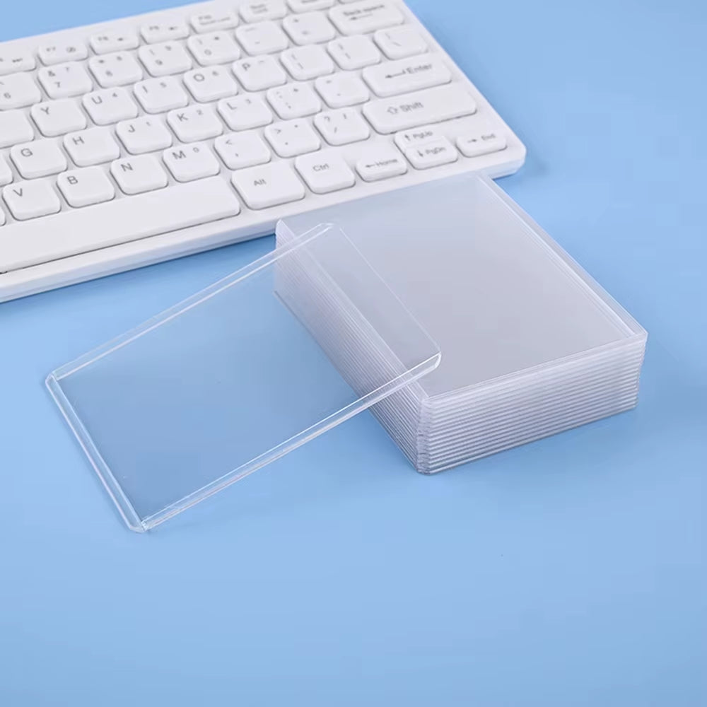 25PCS Transparent PVC Card Sleeves Game Card Hard Plastic Card Sleeves Card Protective Card Holder Trading Cards Case