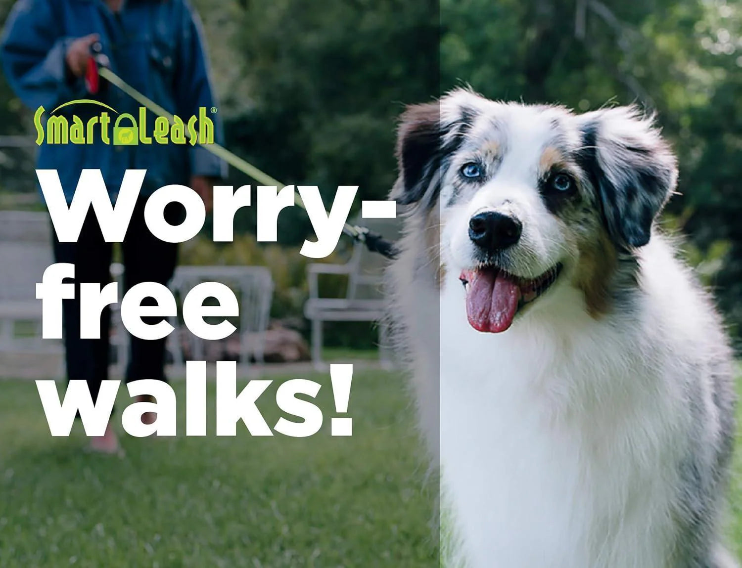 Smart Retractable Leash M – Blue, 14Ft, up to 40Lbs / 18Kg, with Safety Features for Every Walk