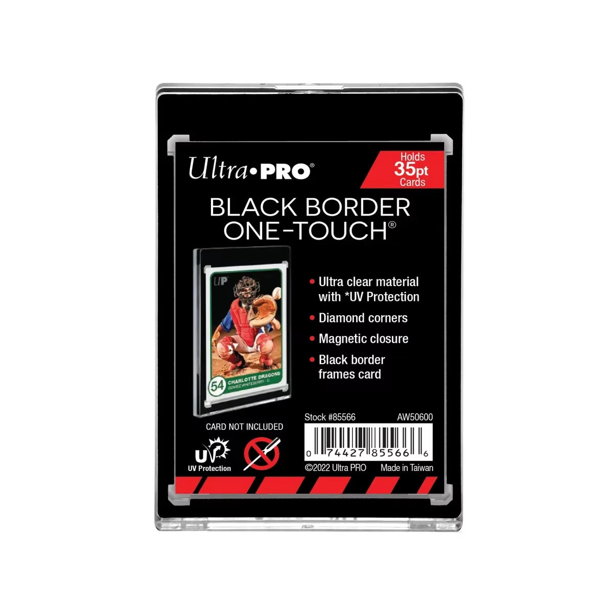 35/130/360PT Ultra Pro'S ONE-TOUCH UV Rookie Black Border Holder Premium Trading Card Storage Cases Magnetic for Standard Card