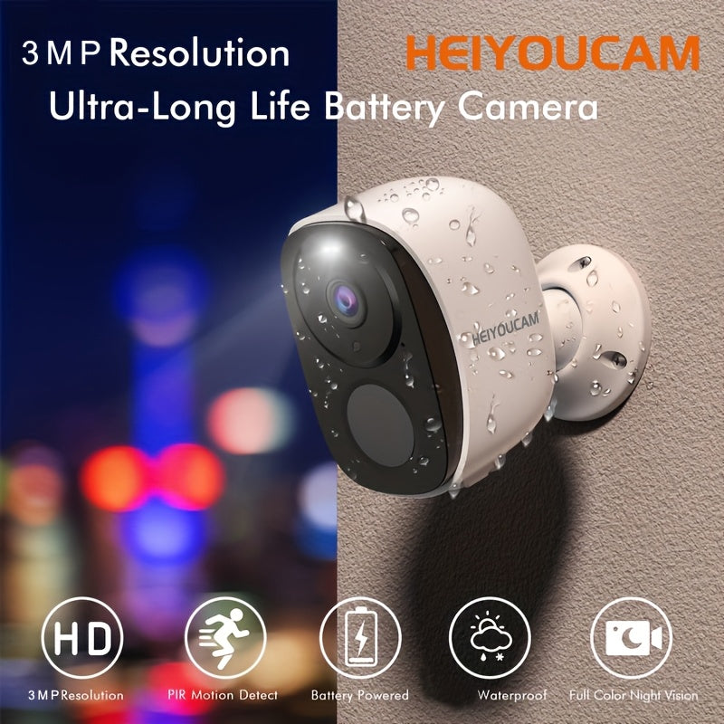 NNETM Wireless Solar Security Camera Outdoor (3MP Night Vision) NNETM