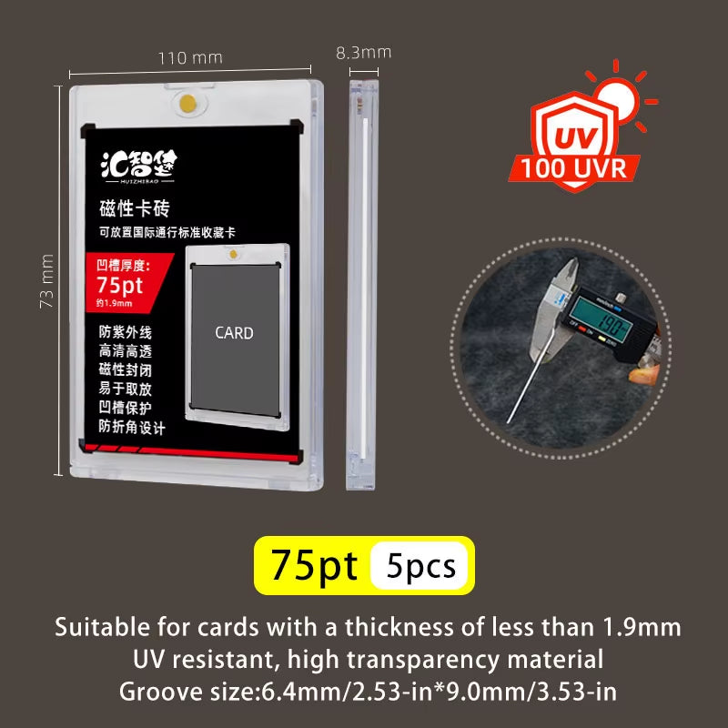 35Pt 55Pt 75Pt 100Pt 130Pt 180Pt 260Pt 360Pt Magnetic Card Holder Baseball Sports Tcg Trading Cards One Touch Card Holders Uv