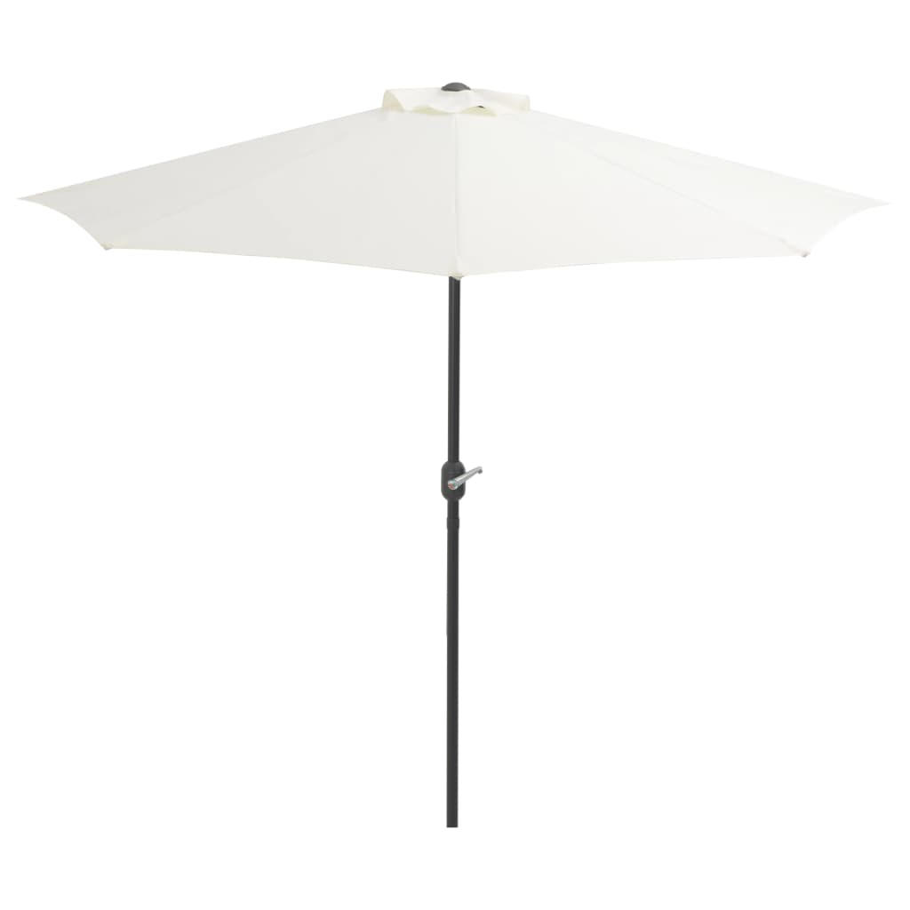 NNEVL Balcony Parasol with Aluminium Pole Sand 270x135 cm Half-2