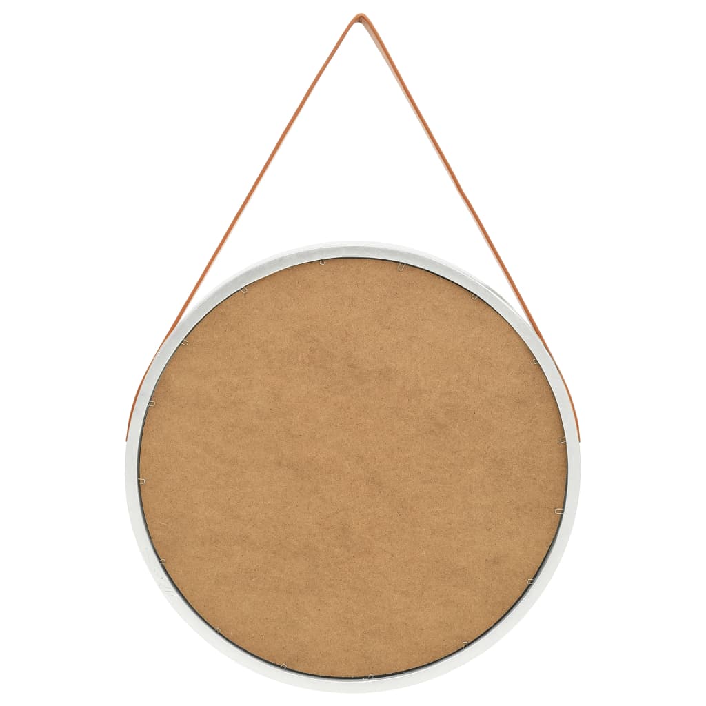 NNEVL Wall Mirror with Strap 60 cm Silver NNEVL