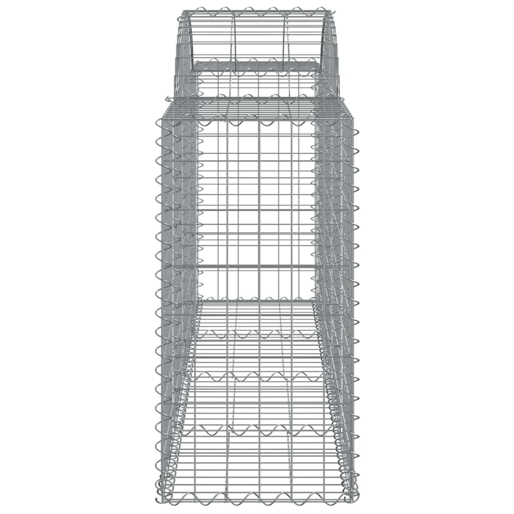 NNEVL Arched Gabion Baskets 3 pcs 200x50x80/100 cm Galvanised Iron NNEVL