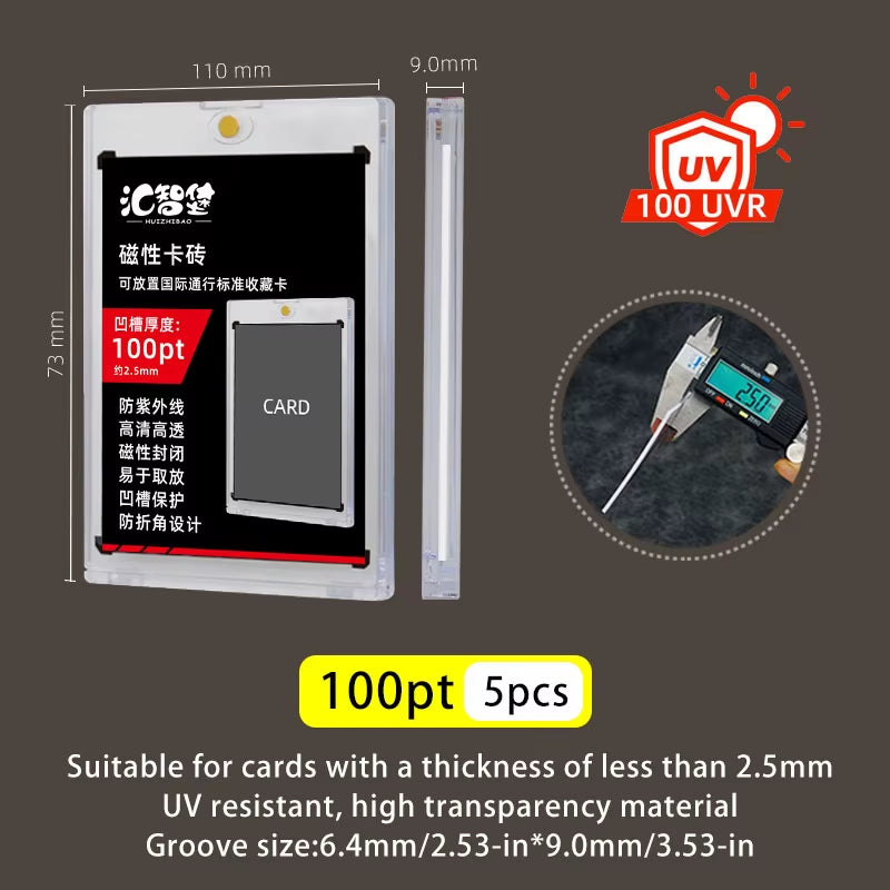 35Pt 55Pt 75Pt 100Pt 130Pt 180Pt 260Pt 360Pt Magnetic Card Holder Baseball Sports Tcg Trading Cards One Touch Card Holders Uv