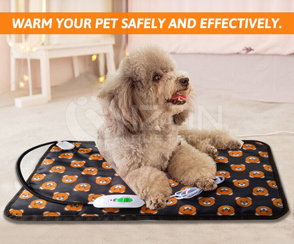 Large Pet Electric Heat Mat AU Plug Warmer Pad Blanket Waterproof Dog Cushion