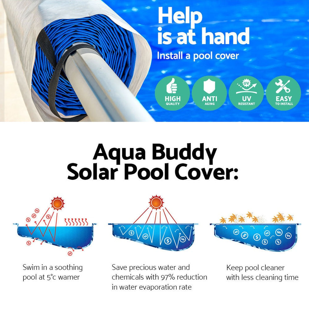 NNEDSZ  Pool Cover Roller 8x4.2m Solar Blanket Swimming Pools Covers Bubble NNEDSZ