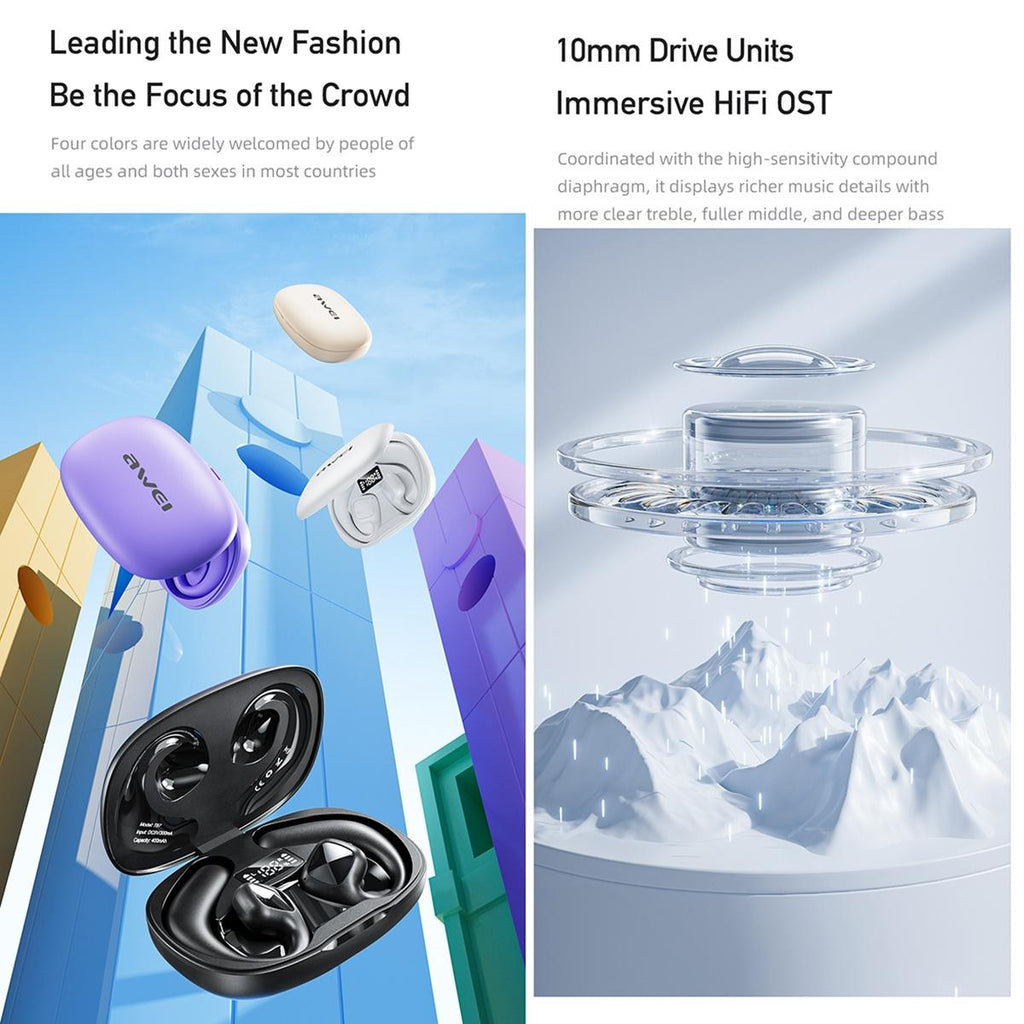 NNEDSZ Wireless Tws Bluetooth Earbuds With Air Conduction Technology NNEDSZ