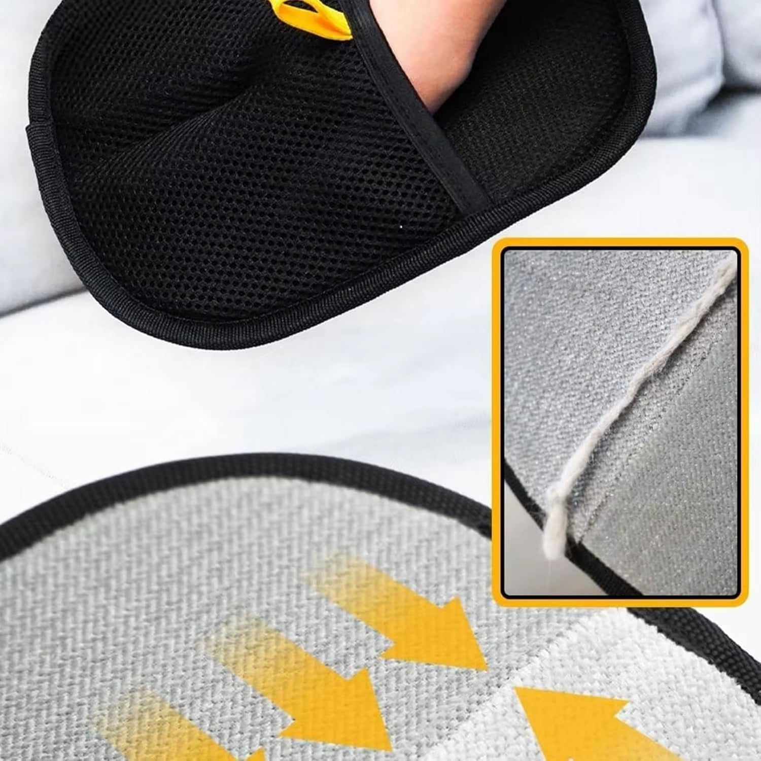 Pet Hair Removal Tool Pet Static Electricity Hair Removal Gloves Reusable Hair Removal Sticky Removes Pet Fur Hair for Carpets