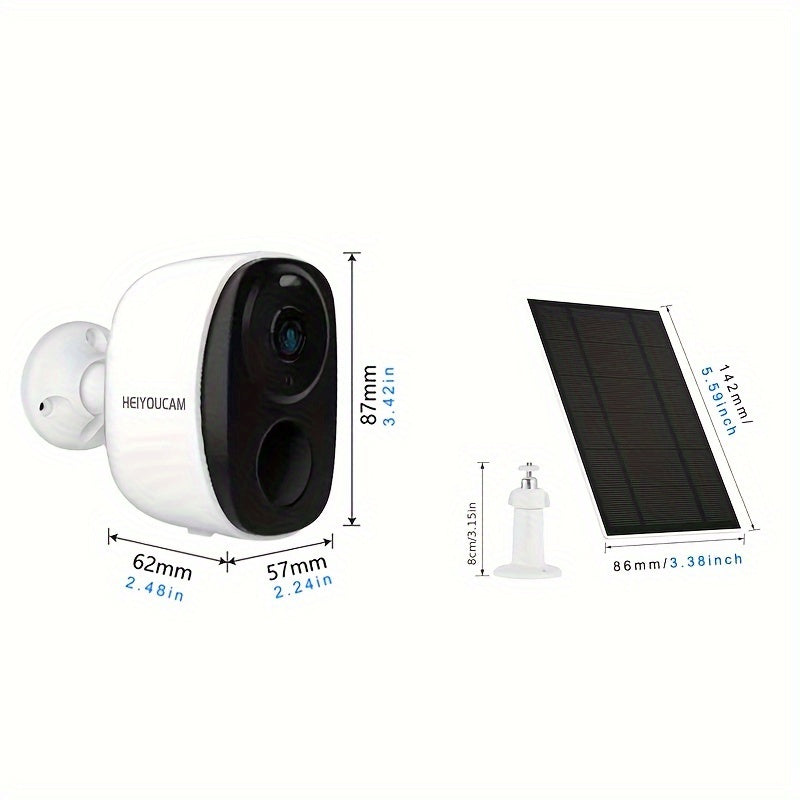 NNETM Wireless Solar Security Camera Outdoor (3MP Night Vision) NNETM