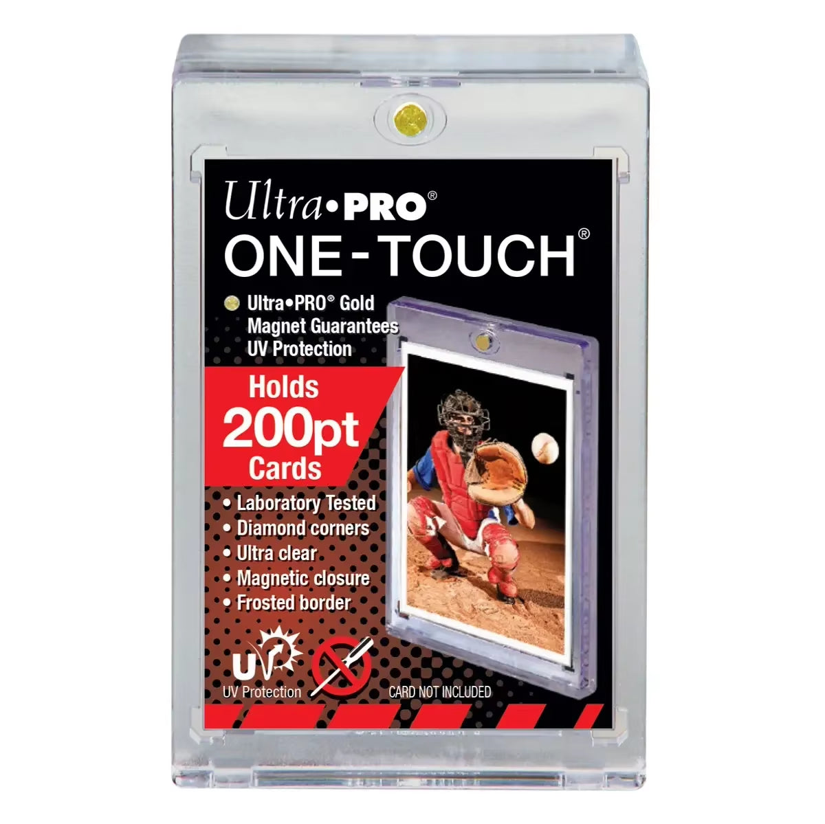 35/130/360PT Ultra Pro'S ONE-TOUCH UV Rookie Black Border Holder Premium Trading Card Storage Cases Magnetic for Standard Card