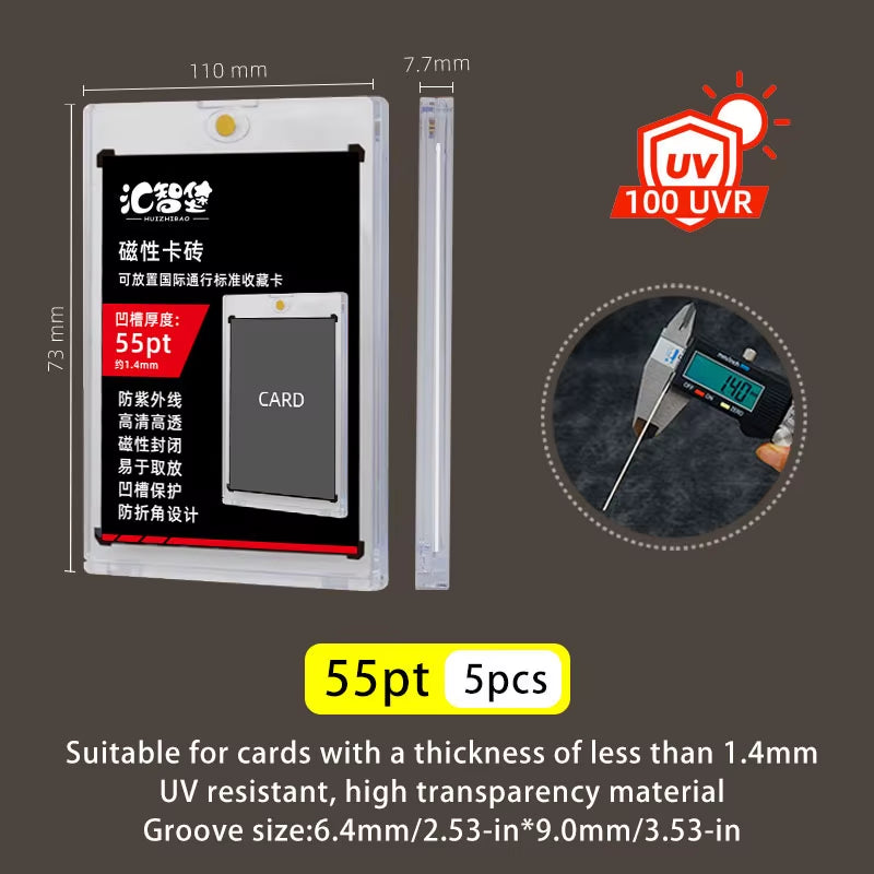 35Pt 55Pt 75Pt 100Pt 130Pt 180Pt 260Pt 360Pt Magnetic Card Holder Baseball Sports Tcg Trading Cards One Touch Card Holders Uv