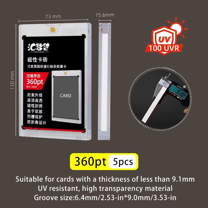 35Pt 55Pt 75Pt 100Pt 130Pt 180Pt 260Pt 360Pt Magnetic Card Holder Baseball Sports Tcg Trading Cards One Touch Card Holders Uv