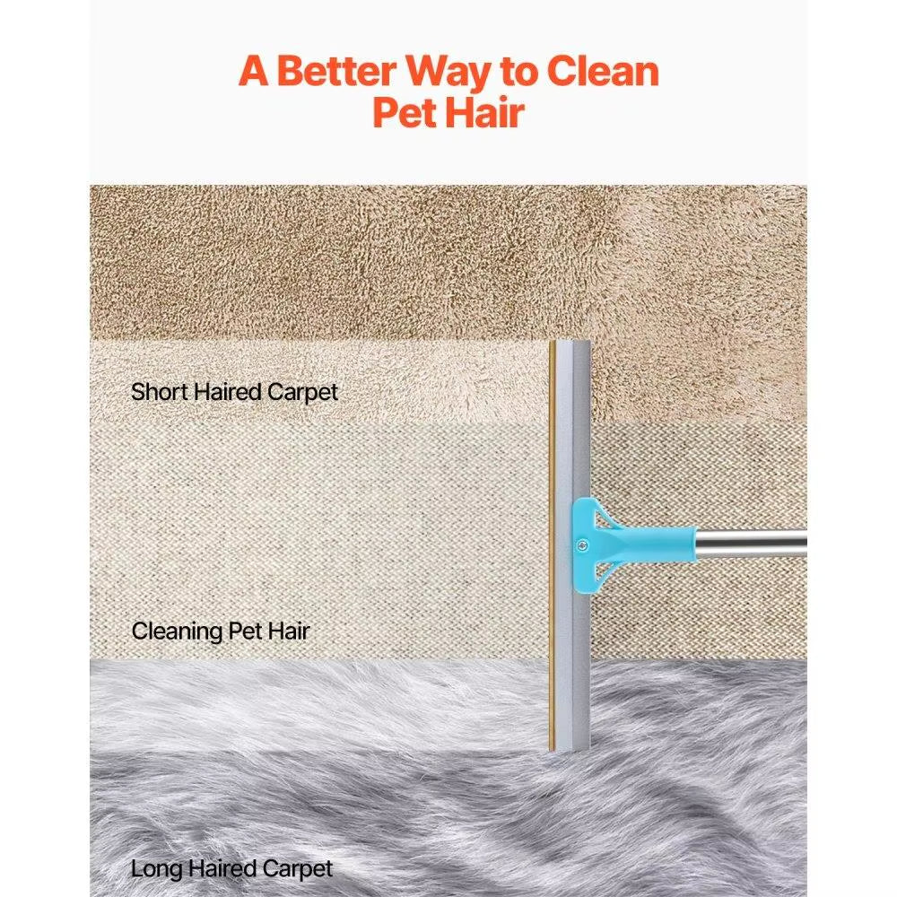 Pet Hair Removal Carpet Rake Adjustable Handle Pet Hair Broom Tool