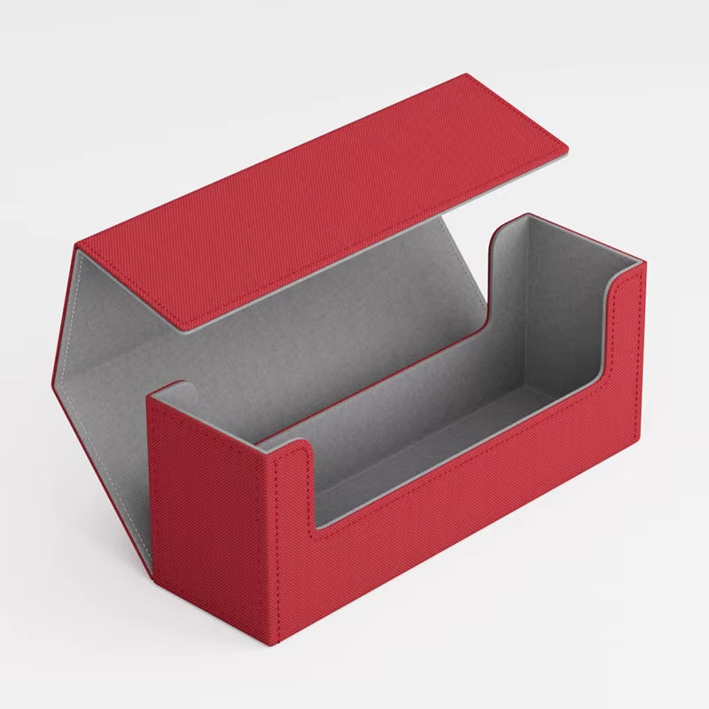 Leather Magnetic Card Holder Storage Box, for Toploaders Storage Box, Can Accommodate around 68 35Pt Magnetic Card Holder