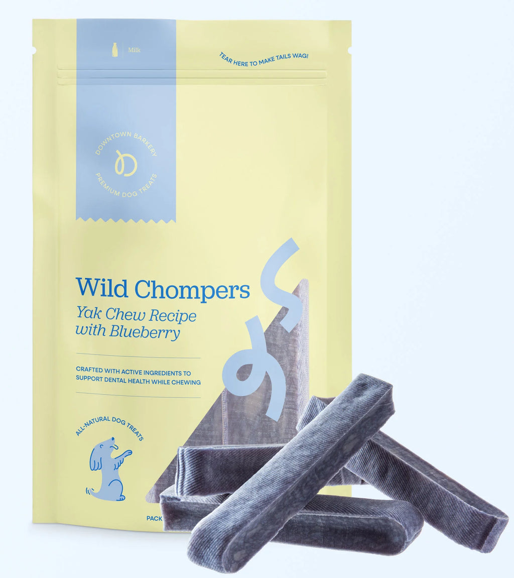Long Lasting Dental Yak Chews - Cranberry and Blueberry Yak Chews for Dogs
