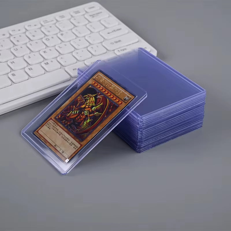 25PCS Transparent PVC Card Sleeves Game Card Hard Plastic Card Sleeves Card Protective Card Holder Trading Cards Case