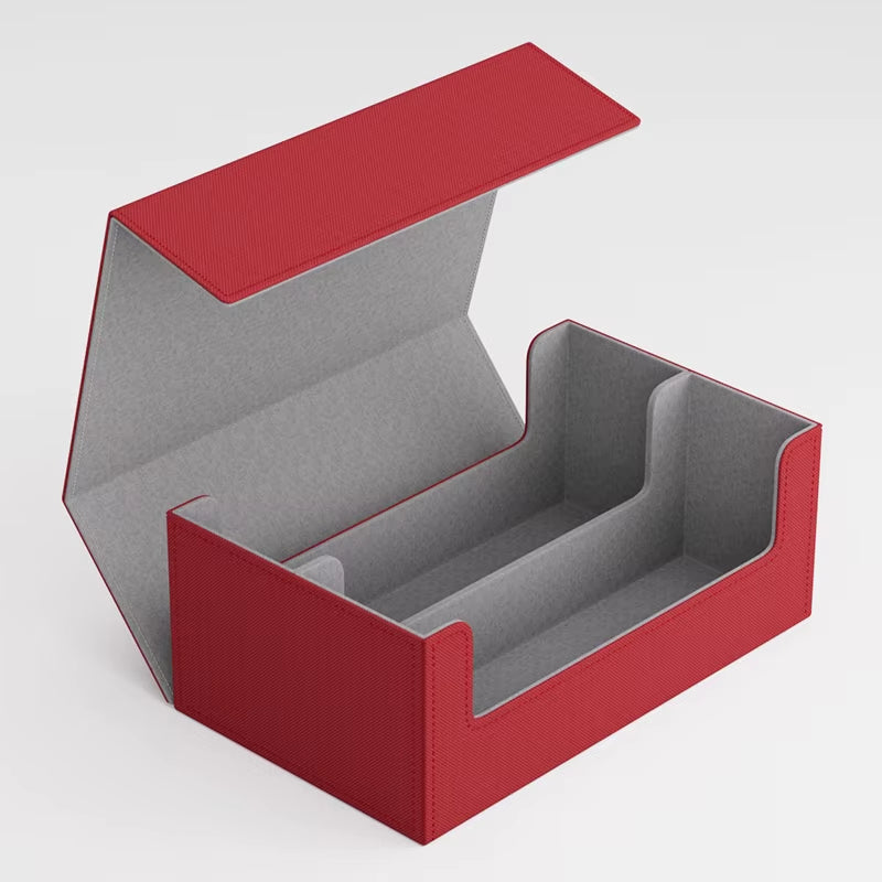 Leather Magnetic Card Holder Storage Box, for Toploaders Storage Box, Can Accommodate around 68 35Pt Magnetic Card Holder
