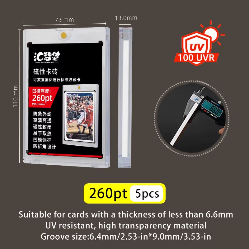 35Pt 55Pt 75Pt 100Pt 130Pt 180Pt 260Pt 360Pt Magnetic Card Holder Baseball Sports Tcg Trading Cards One Touch Card Holders Uv