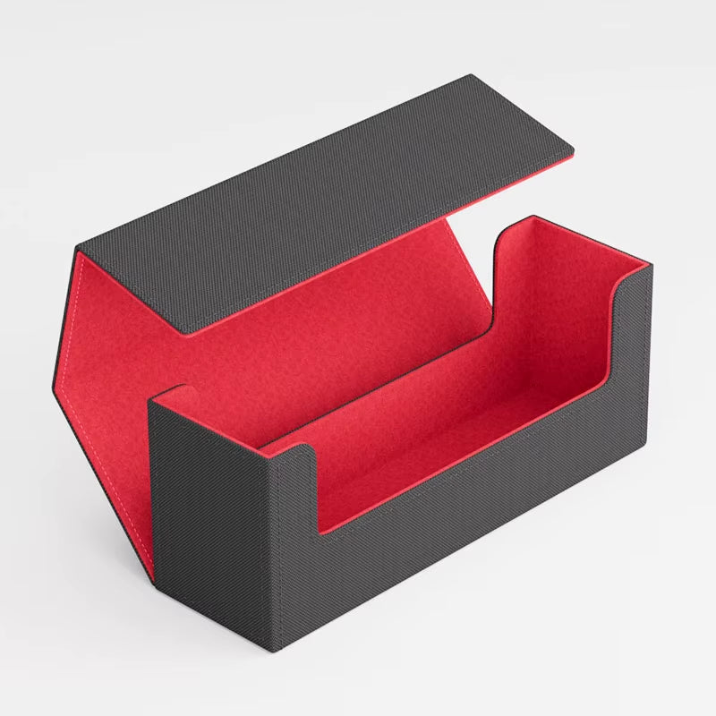 Leather Magnetic Card Holder Storage Box, for Toploaders Storage Box, Can Accommodate around 68 35Pt Magnetic Card Holder
