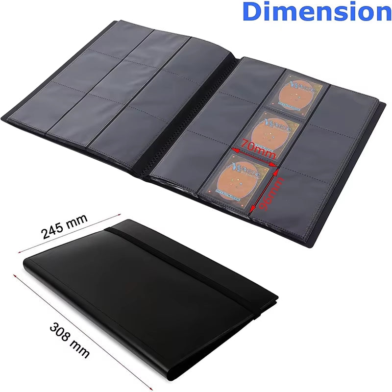 Trading Card Collector Holder 9-Pocket 360 Cards Binder Portable Storage Case Suitable for Game Cards Pokemon Sport Cards