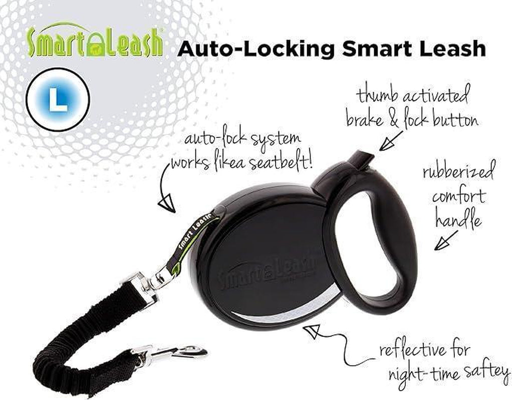 Smart Retractable Leash M – Blue, 14Ft, up to 40Lbs / 18Kg, with Safety Features for Every Walk