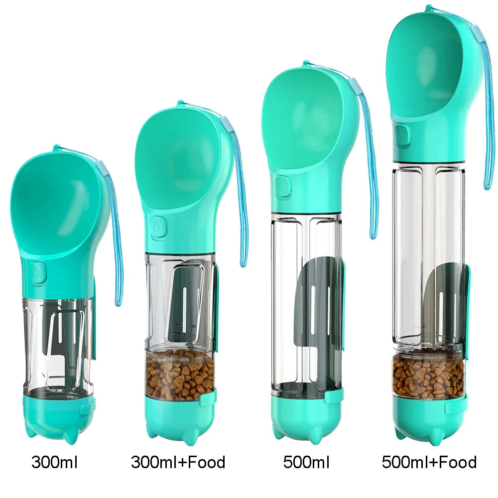 Portable Multifunctional Dog Water Bottle with Poop Dispenser