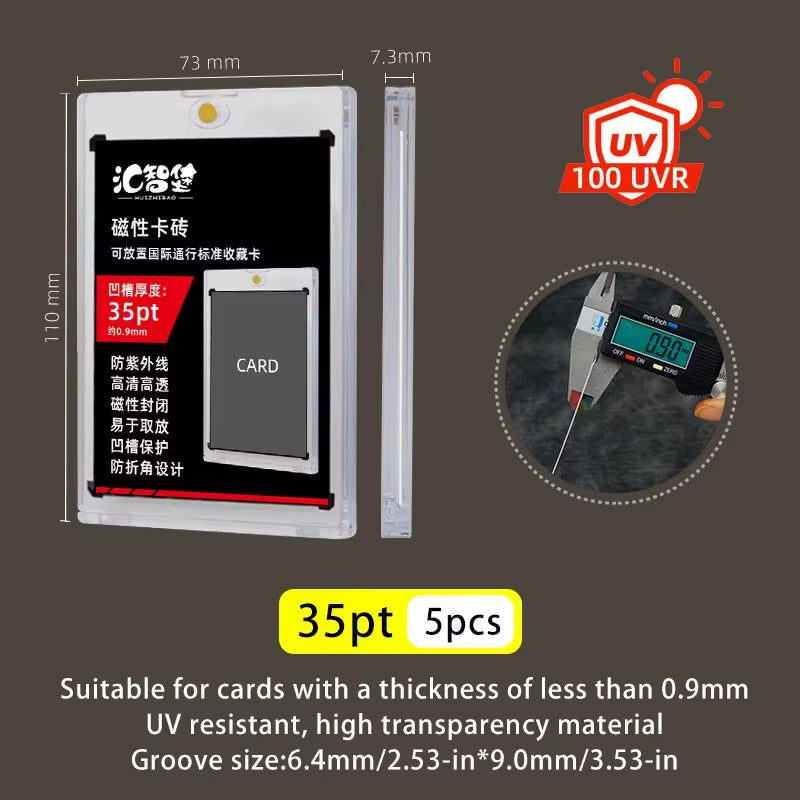 35Pt 55Pt 75Pt 100Pt 130Pt 180Pt 260Pt 360Pt Magnetic Card Holder Baseball Sports Tcg Trading Cards One Touch Card Holders Uv
