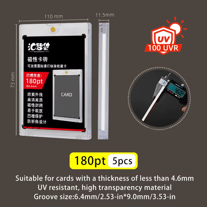 35Pt 55Pt 75Pt 100Pt 130Pt 180Pt 260Pt 360Pt Magnetic Card Holder Baseball Sports Tcg Trading Cards One Touch Card Holders Uv