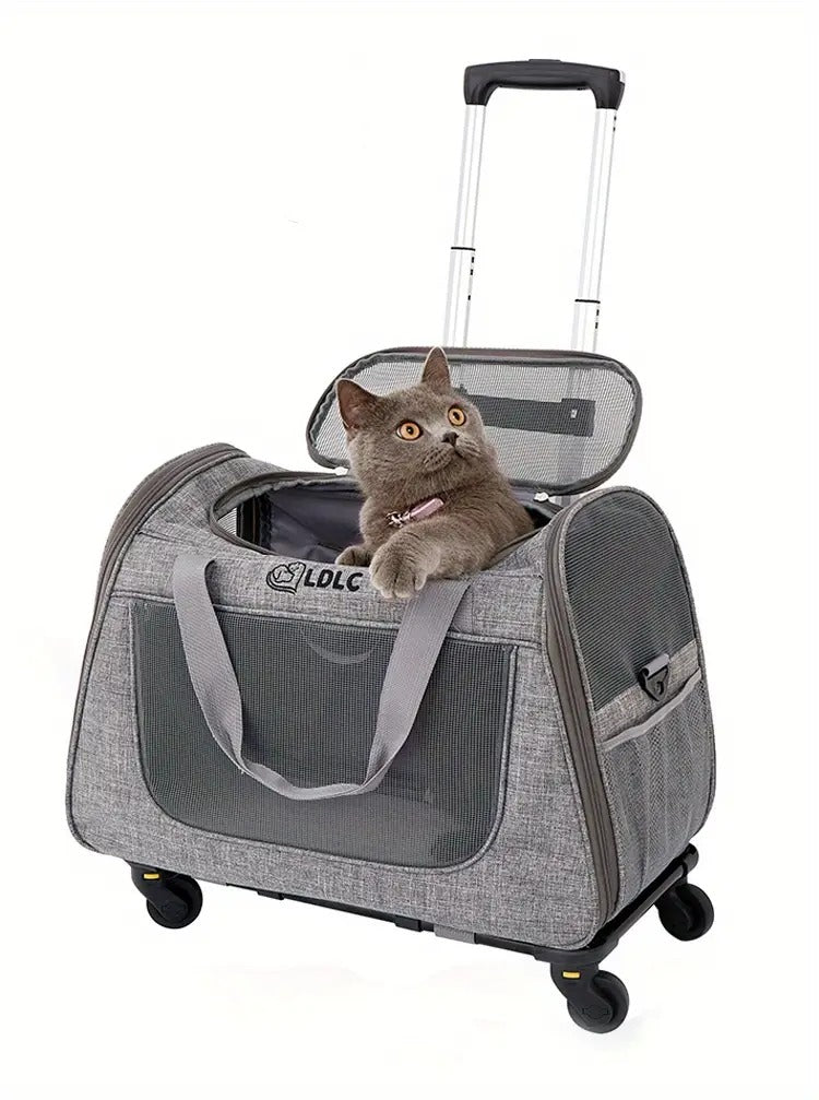 Pet Rolling Carrier with Detachable Wheels TM